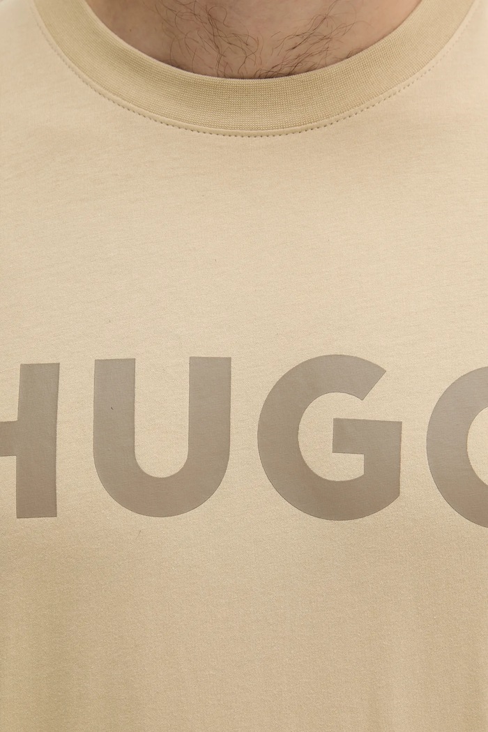 HUGO tričko pánske bavlnené Dulivio béžová 50467556