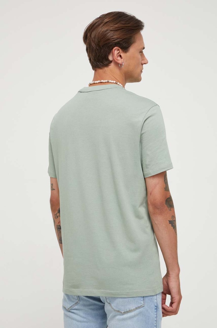 Odzież HUGO T-shirt męski bawełniany Dulivio 50467556 zielony