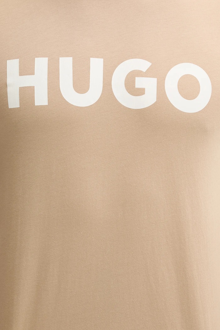 HUGO tričko pánske bavlnené Dulivio béžová 50467556