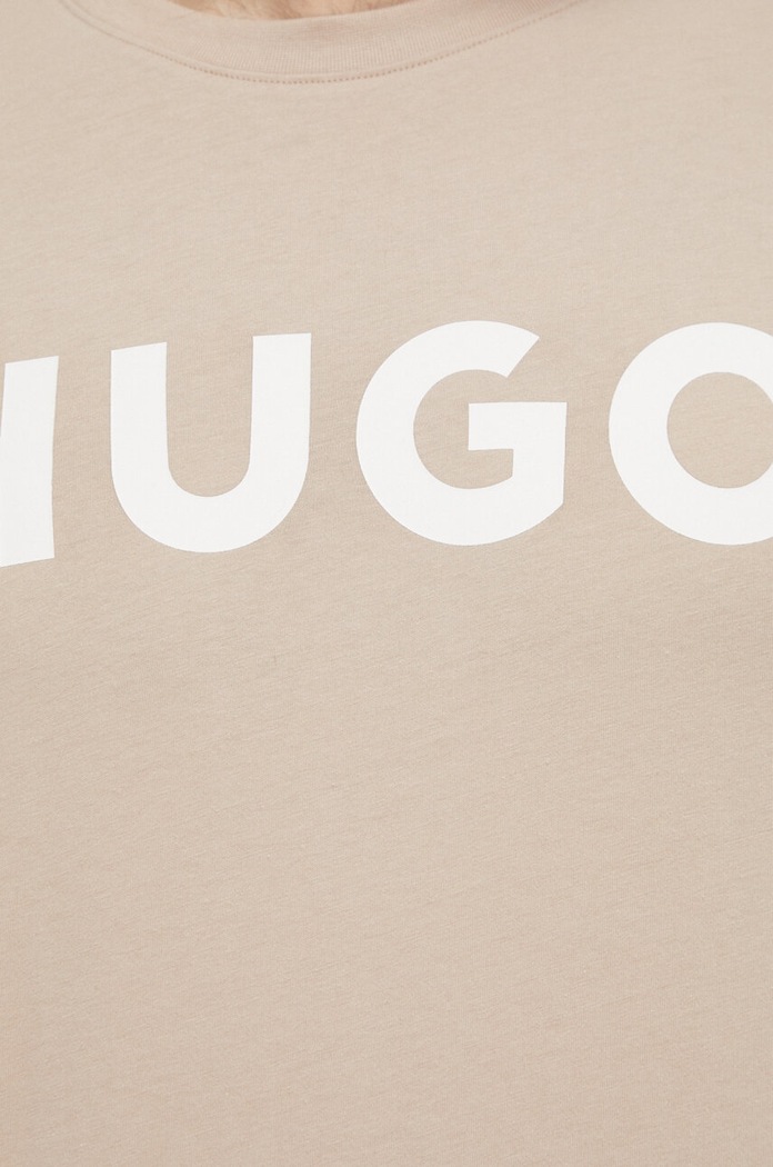 HUGO tričko pánske bavlnené Dulivio béžová 50467556