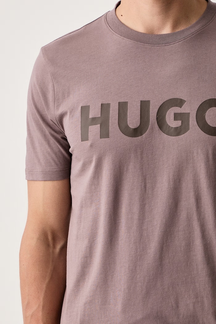 T-shirt męski bawełniany Dulivio HUGO 50467556 brązowy