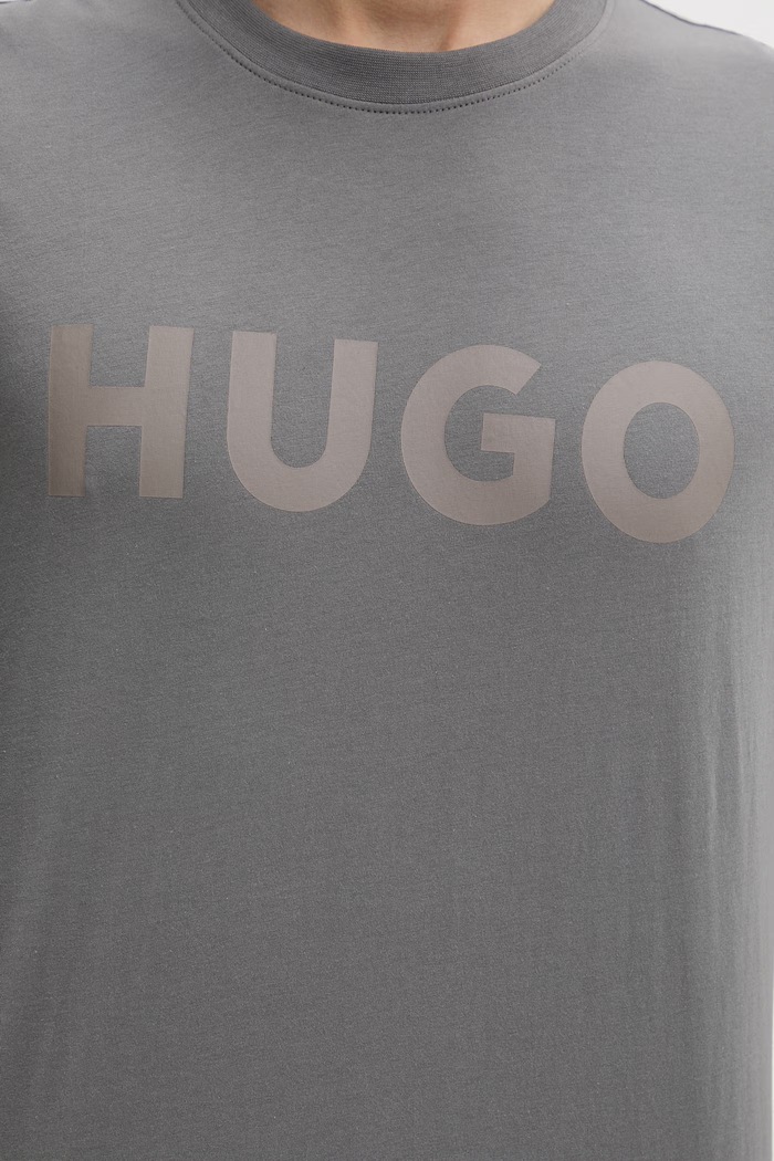 HUGO tričko pánske bavlnené Dulivio 50467556 sivá