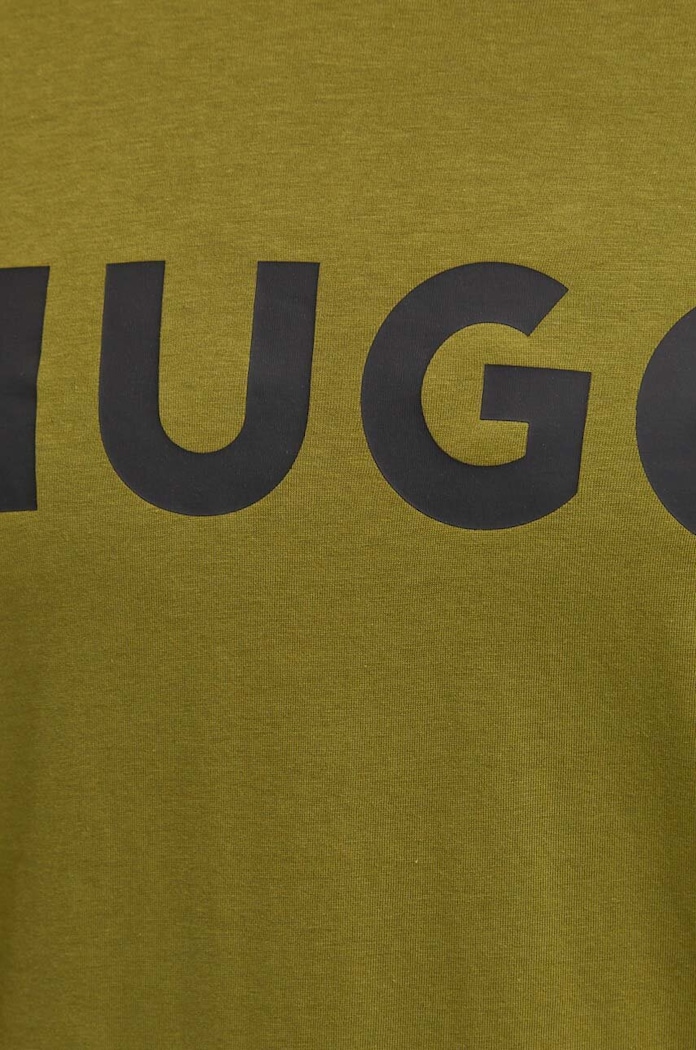 HUGO T-shirt męski bawełniany Dulivio zielony 50467556