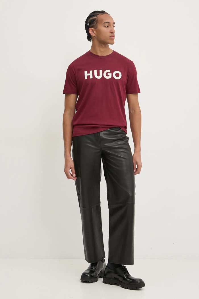 HUGO tričko pánske bavlnené Dulivio 50467556 červená AA00