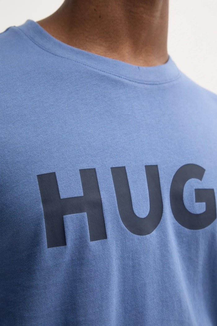 HUGO T-shirt męski bawełniany Dulivio 50467556 niebieski