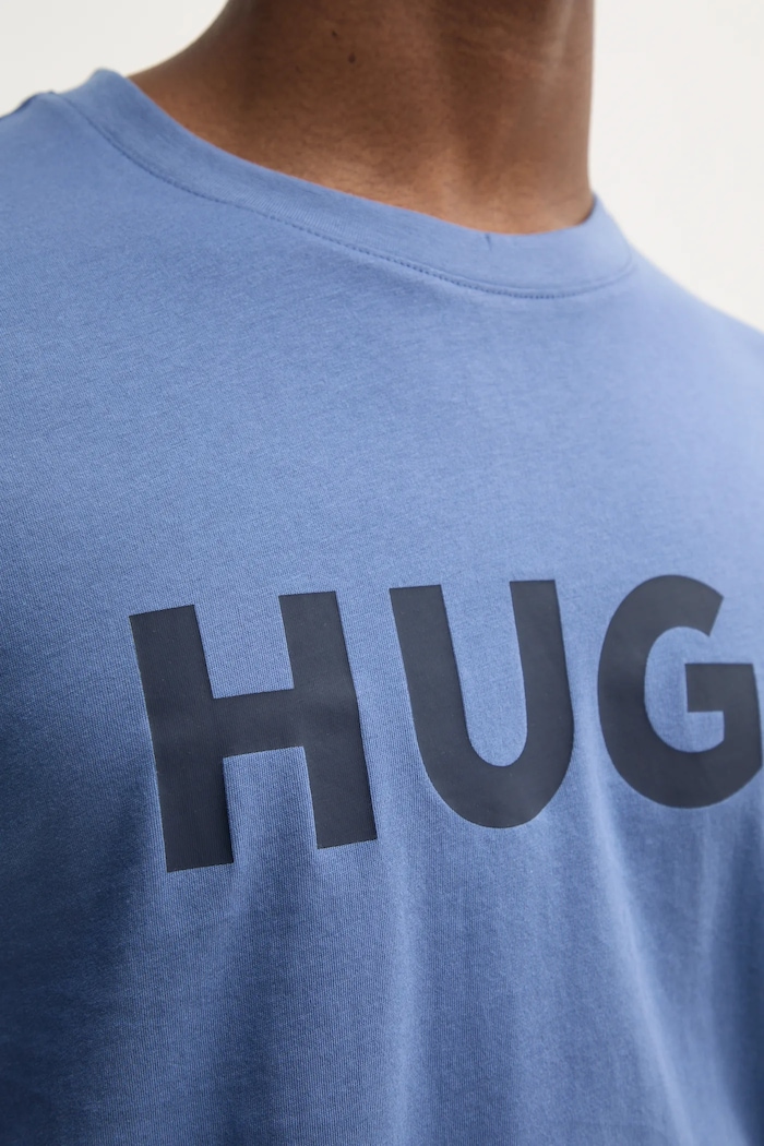 HUGO T-shirt męski bawełniany Dulivio 50467556 niebieski