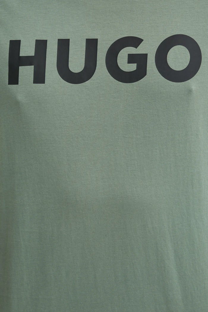 HUGO T-shirt męski bawełniany Dulivio 50467556 zielony