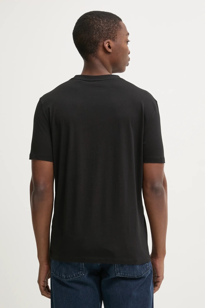 HUGO T-shirt męski bawełniany Dulivio 50467556 czarny AA00