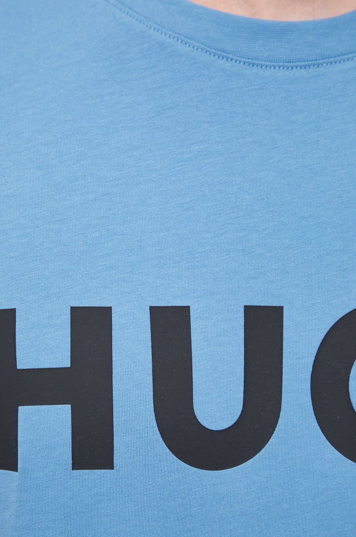 HUGO T-shirt męski bawełniany Dulivio 50467556 niebieski