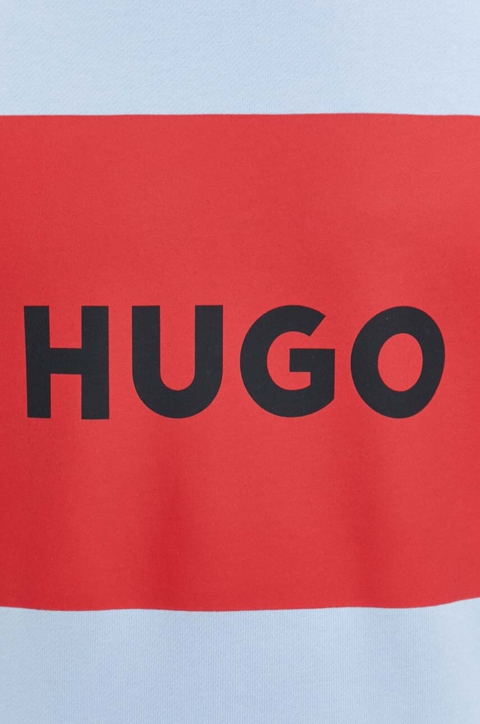 HUGO bluza bawełniana 50467944 niebieski