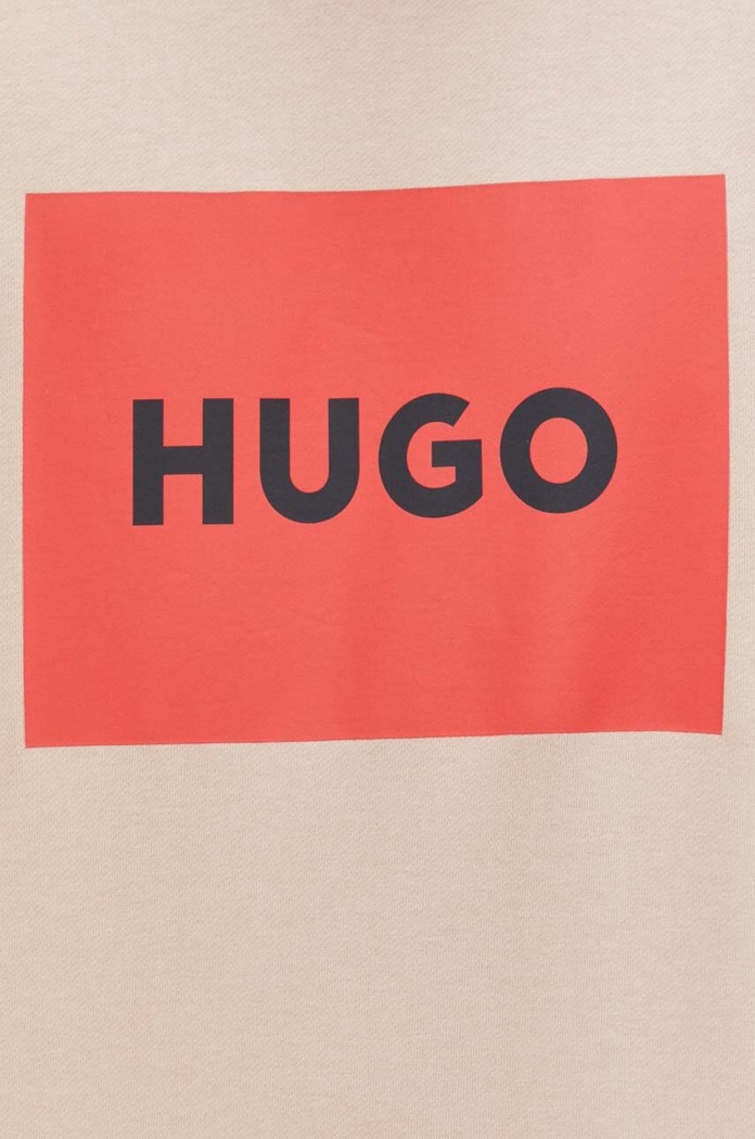 Bavlněná mikina HUGO 50467944 béžová