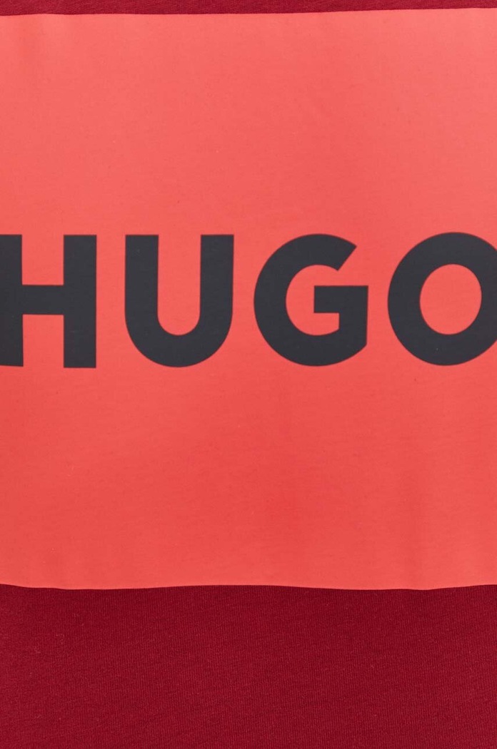 Памучна тениска HUGO Dulive222 50467952 бордо