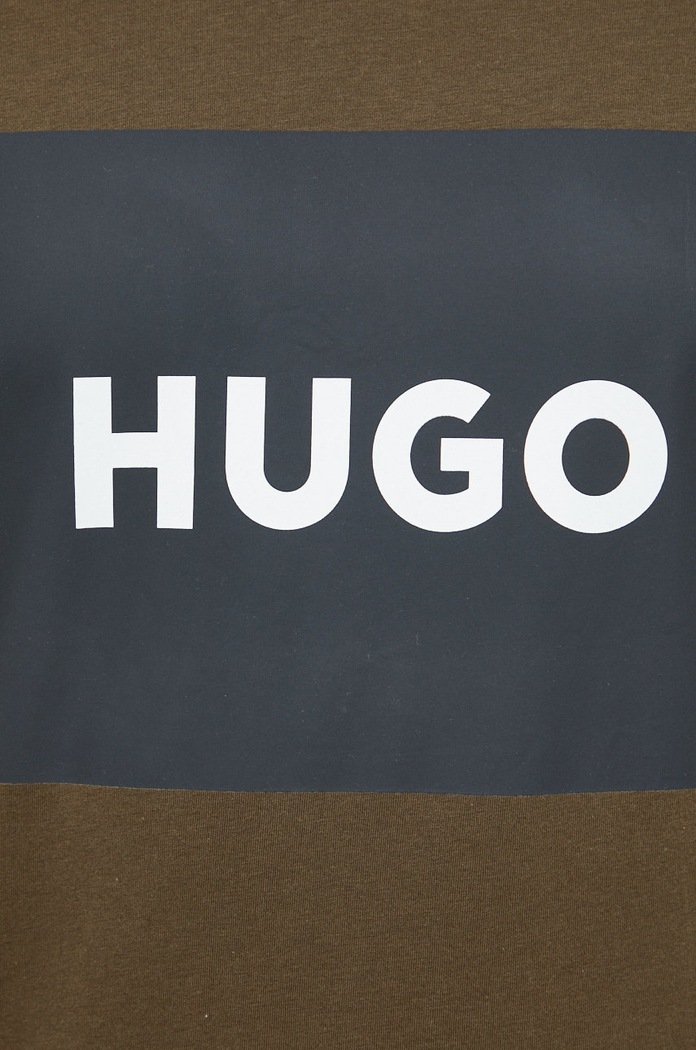 HUGO t-shirt bawełniany Dulive222 50467952 zielony