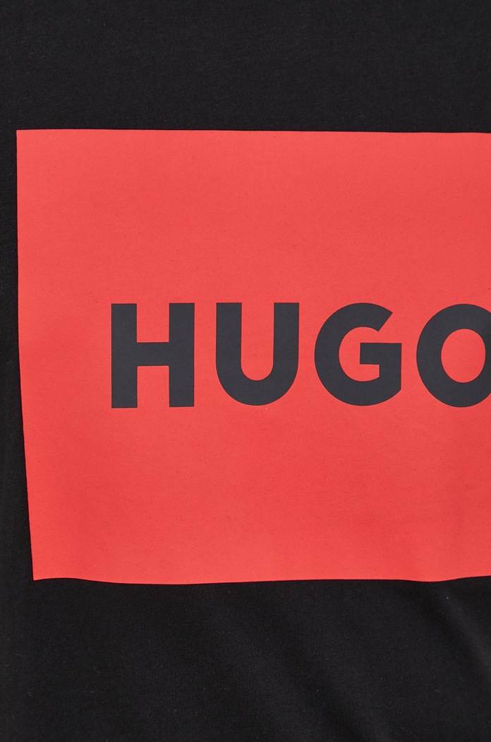 Хлопковая футболка HUGO Dulive222 50467952 чёрный