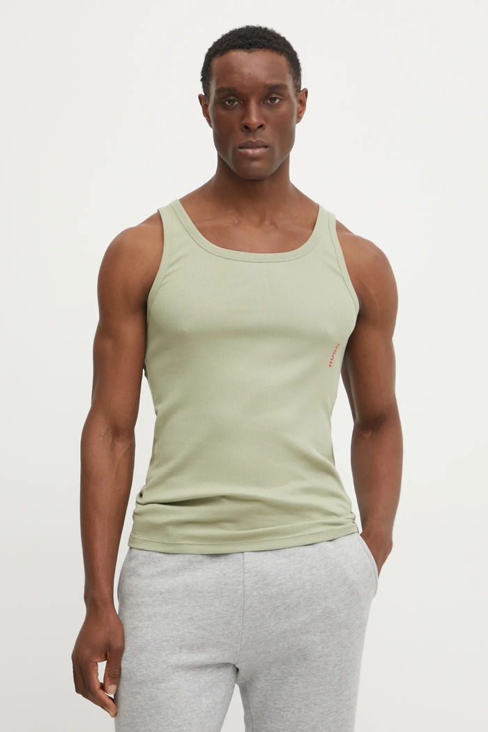 Тениска HUGO (2 броя) TANK TOP TWIN PACK вталена бял 50469778