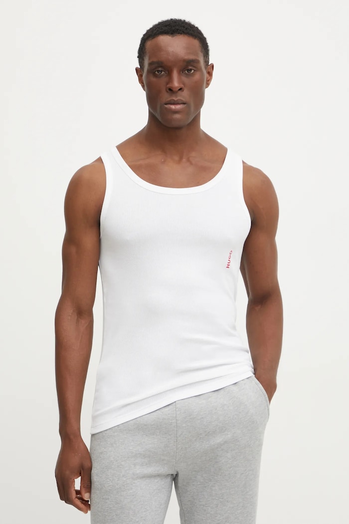 Тениска HUGO (2 броя) TANK TOP TWIN PACK 50469778 бял AA00
