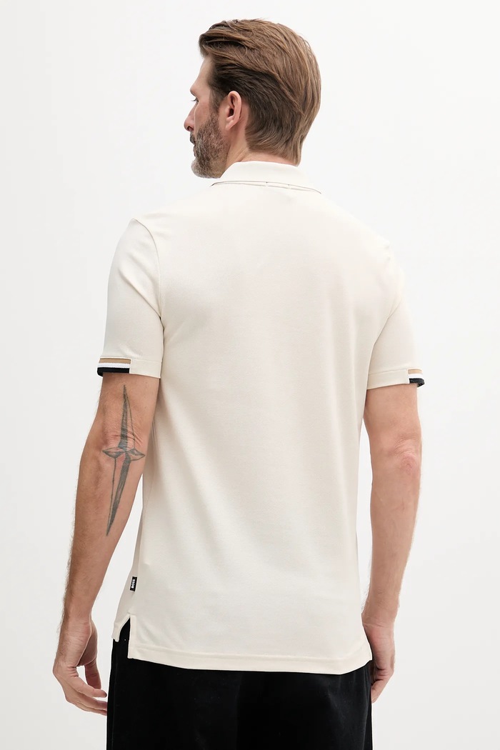 BOSS polo pánské bavlněné Parlay 147 50467113 béžová AA00