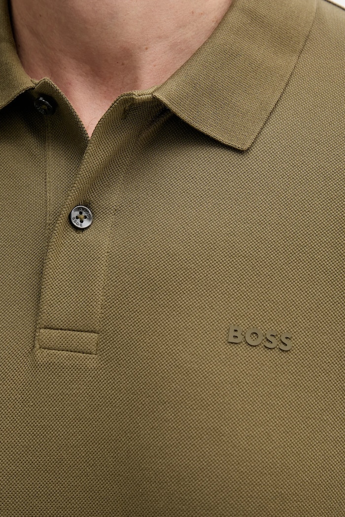 BOSS polo pentru bărbați din bumbac Parlay 147 verde 50467113