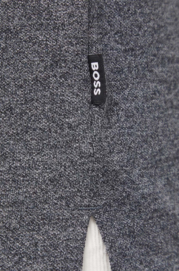 Bavlněné polo tričko BOSS šedá 50468301