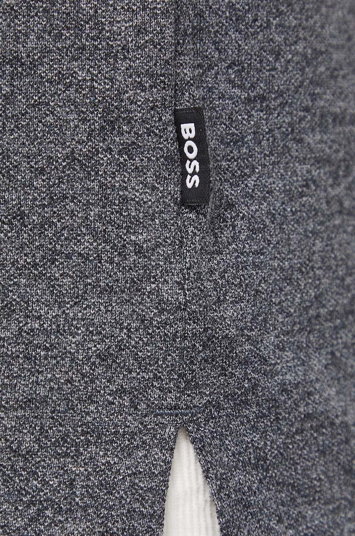Bavlněné polo tričko BOSS šedá 50468301