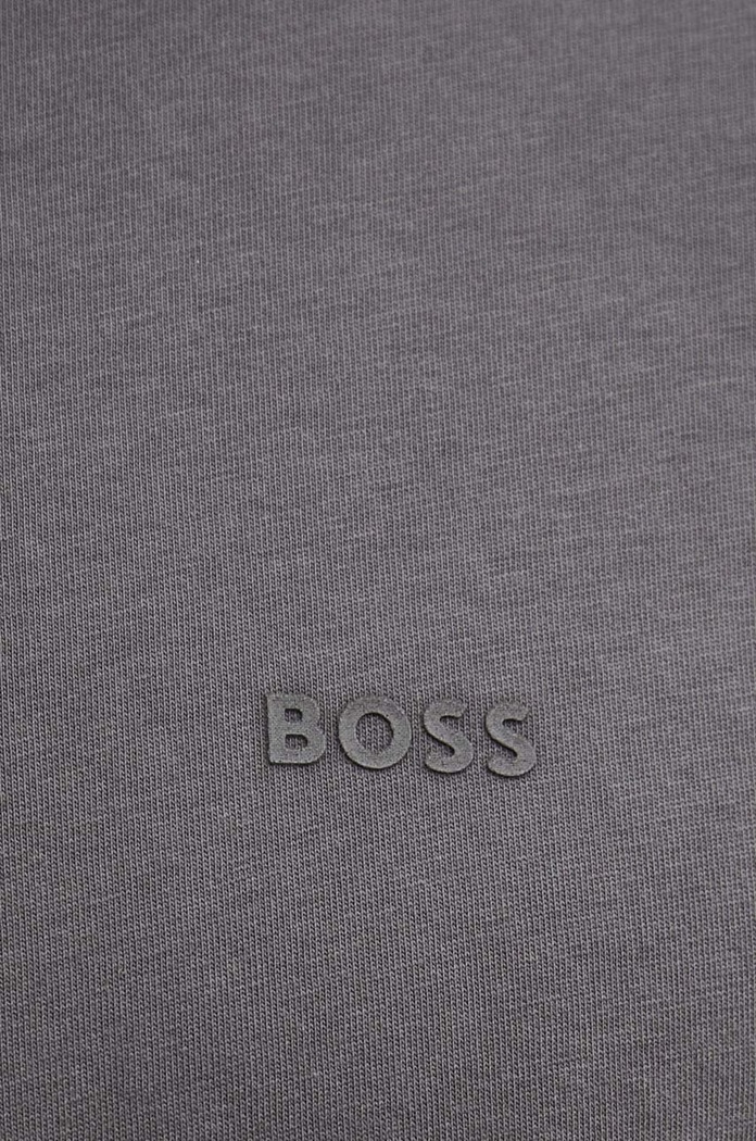 BOSS T-shirt męski bawełniany Thompson 01 szary 50468347