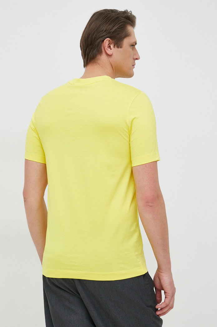 Îmbrăcăminte BOSS tricou bărbătesc din bumbac Thompson 01 50468347 galben