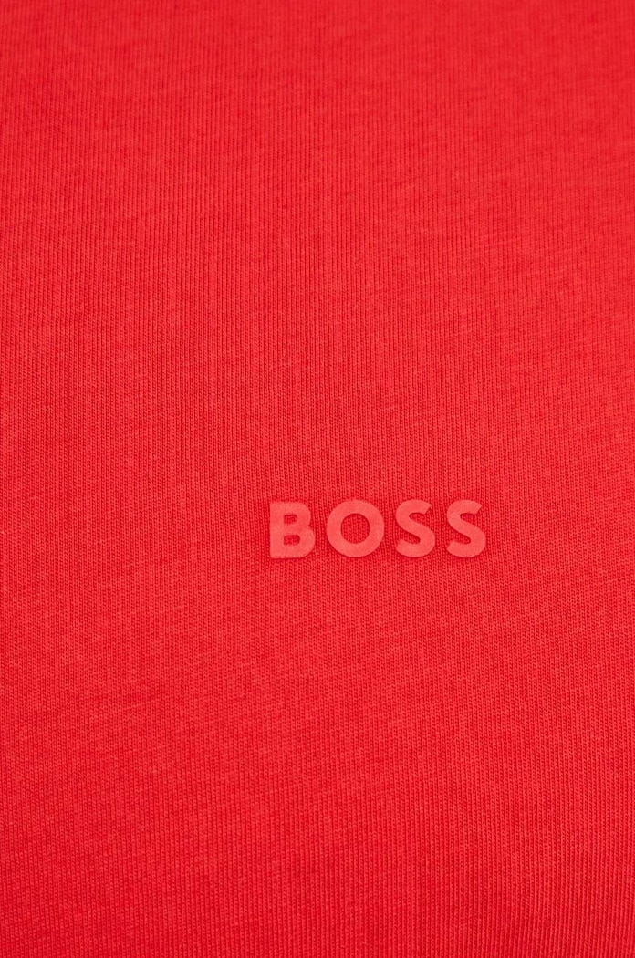 BOSS T-shirt męski bawełniany Thompson 01 czerwony 50468347
