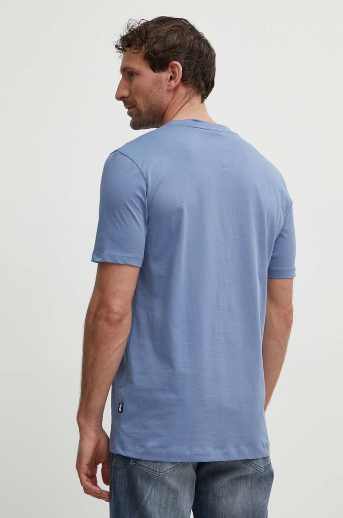 Odzież BOSS T-shirt męski bawełniany Thompson 01 50468347 niebieski