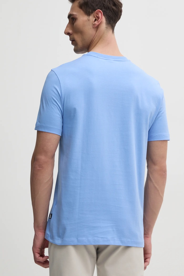 Odzież BOSS T-shirt męski bawełniany Thompson 01 50468347 niebieski