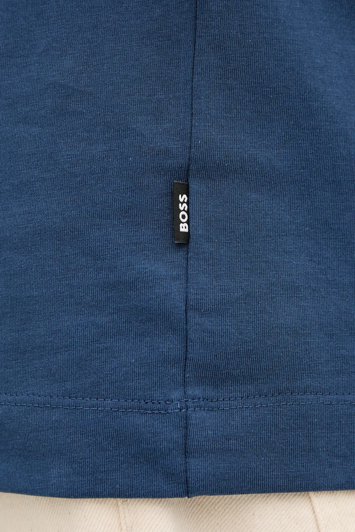 BOSS t-shirt ανδρικό βαμβακερό Thompson 01 50468347 τιρκουάζ