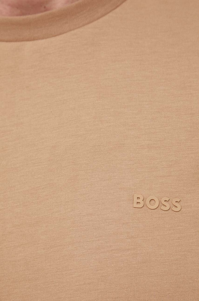 BOSS T-shirt męski bawełniany Thompson 01 50468347 beżowy