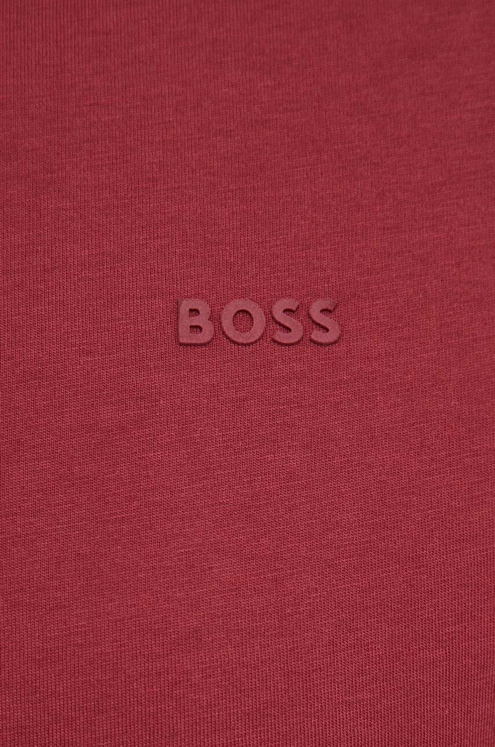 BOSS T-shirt męski bawełniany Thompson 01 50468347 bordowy
