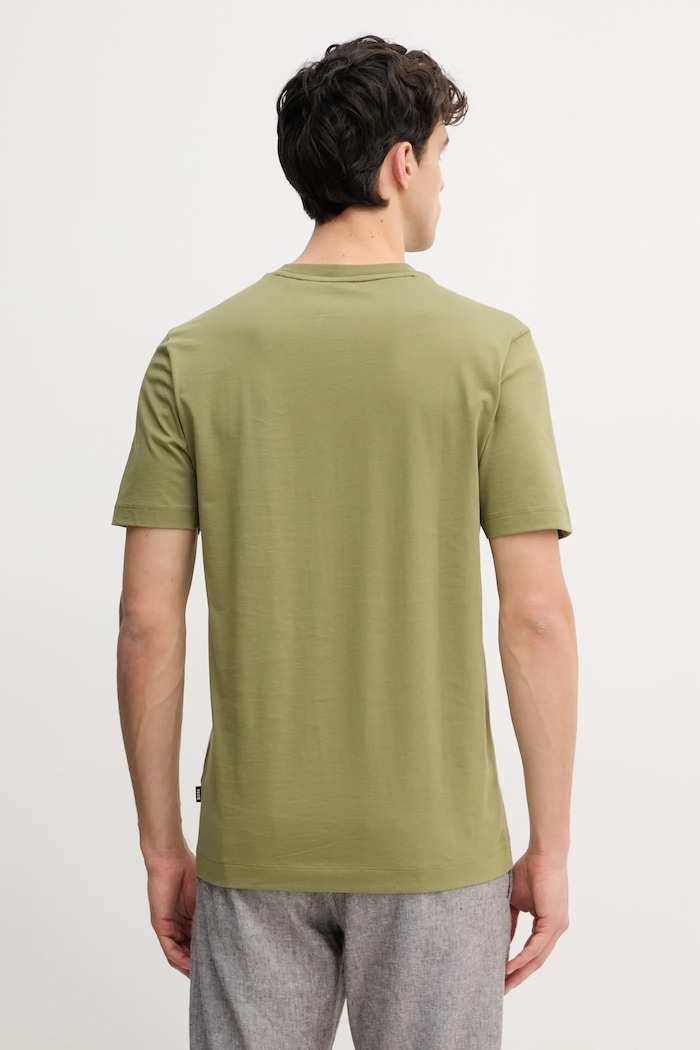 Odzież BOSS T-shirt męski bawełniany Thompson 01 50468347 zielony