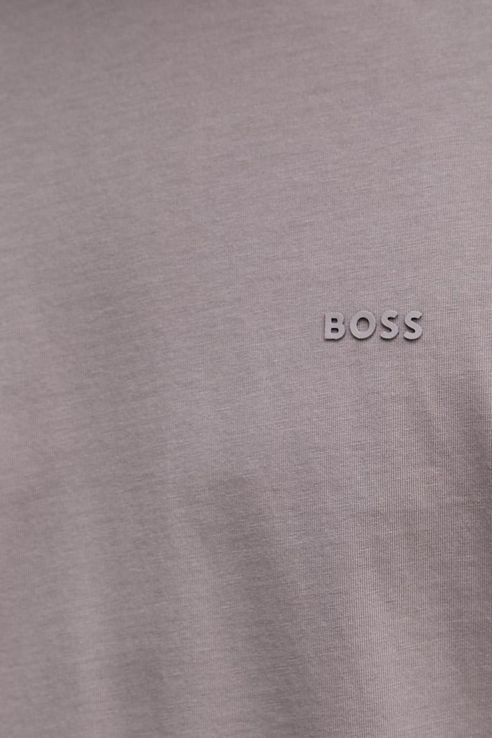 BOSS t-shirt ανδρικό βαμβακερό Thompson 01 50468347 καφέ