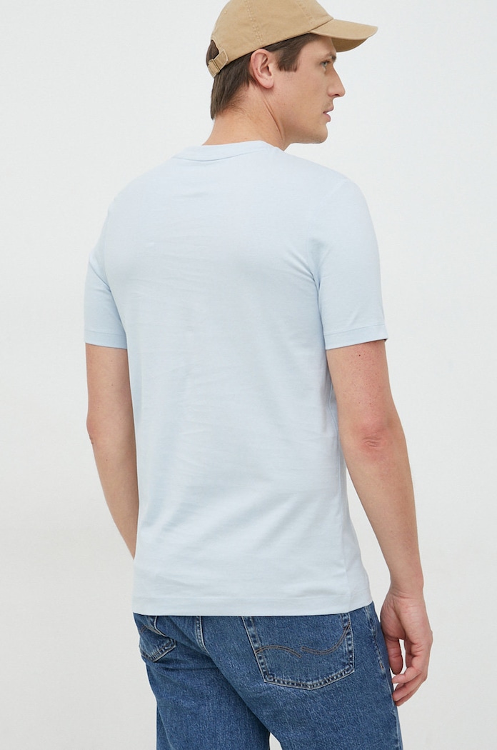 Îmbrăcăminte BOSS tricou bărbătesc din bumbac Thompson 01 50468347 albastru