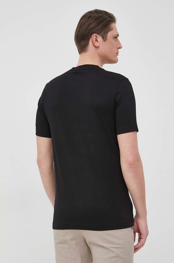 Odzież BOSS T-shirt męski bawełniany Thompson 01 50468347 czarny