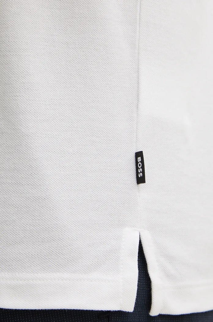 Bavlnené polo tričko BOSS Pallas 50468362 biela