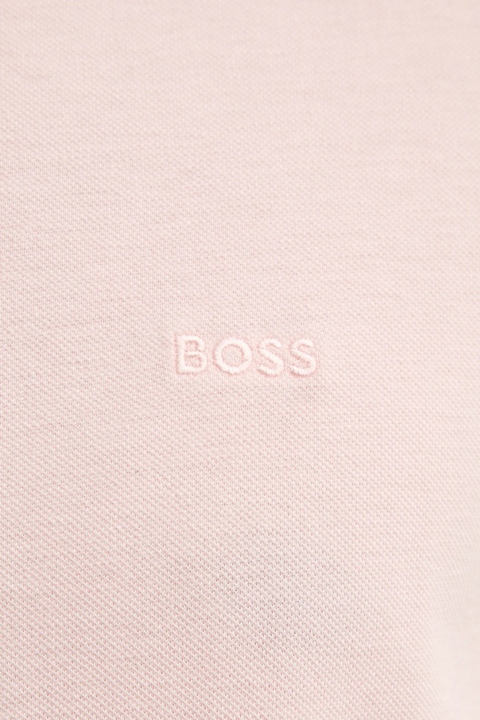 Βαμβακερό μπλουζάκι πόλο BOSS San Jared-C 50468362 ροζ