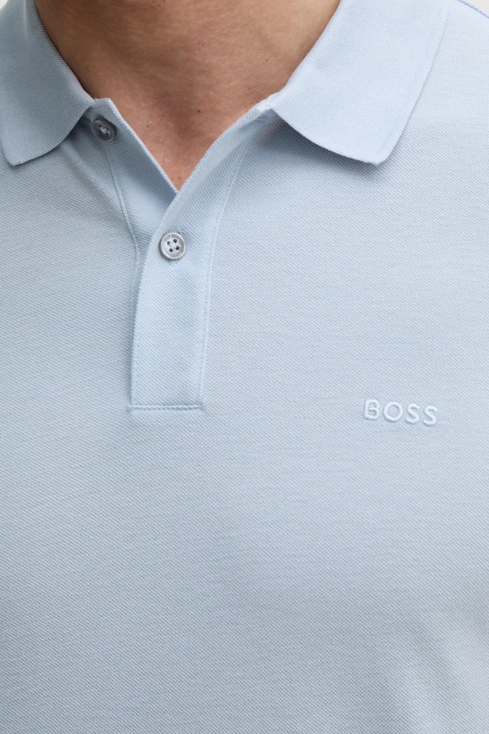 BOSS polo de bumbac Pallas 50468362 albastru