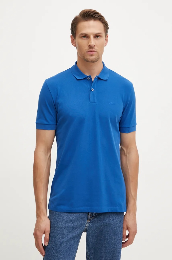 Oblečení Bavlněné polo tričko BOSS Pallas 50468362 modrá