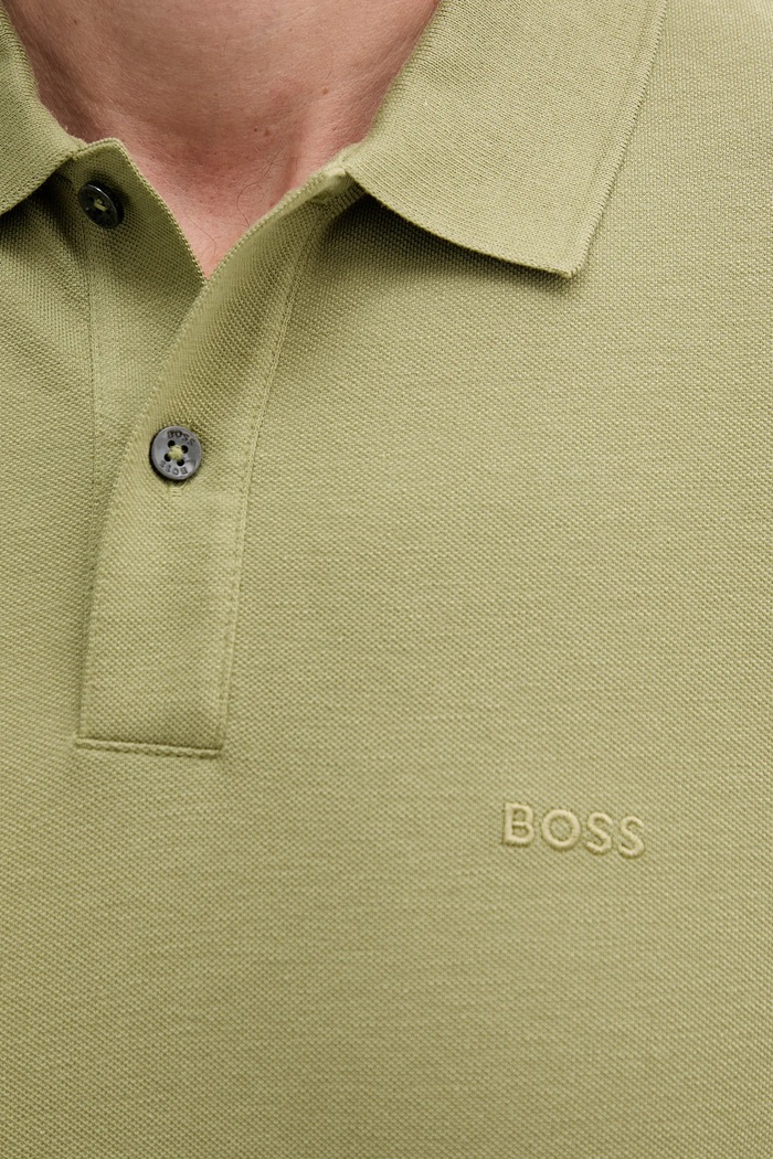 Βαμβακερό μπλουζάκι πόλο BOSS San Jared-C πράσινο 50468362