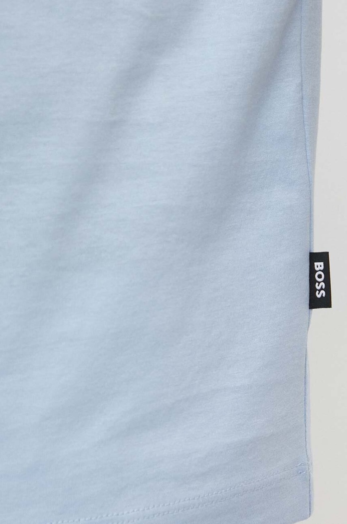 BOSS T-shirt męski bawełniany niebieski 50468395