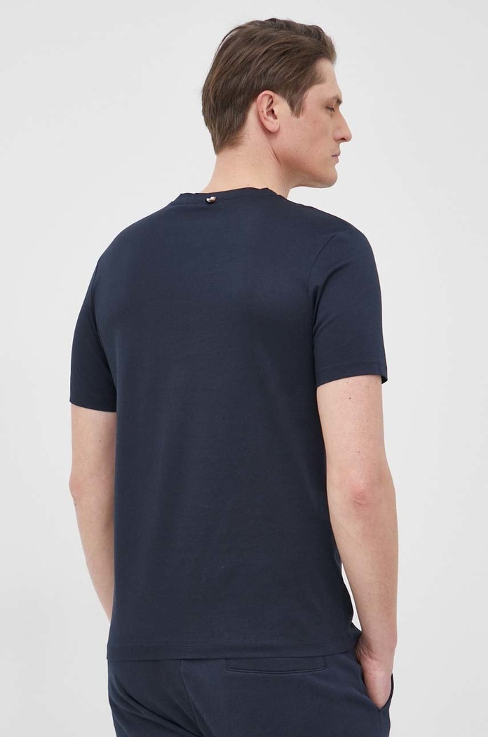 Ρούχα BOSS t-shirt ανδρικό βαμβακερό 50468395 σκούρο μπλε