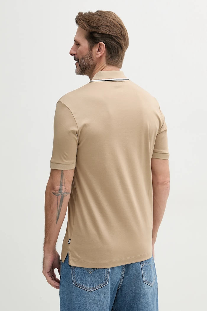 Odzież BOSS Polo męskie bawełniane Penrose 38 50469360 beżowy