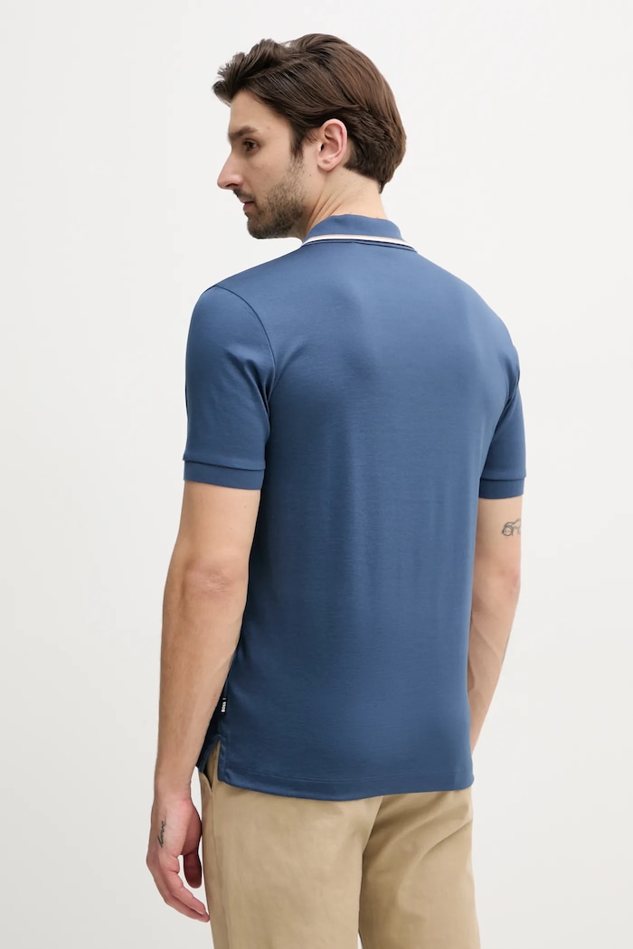 Îmbrăcăminte BOSS polo bărbătesc din bumbac Penrose 38 50469360 albastru