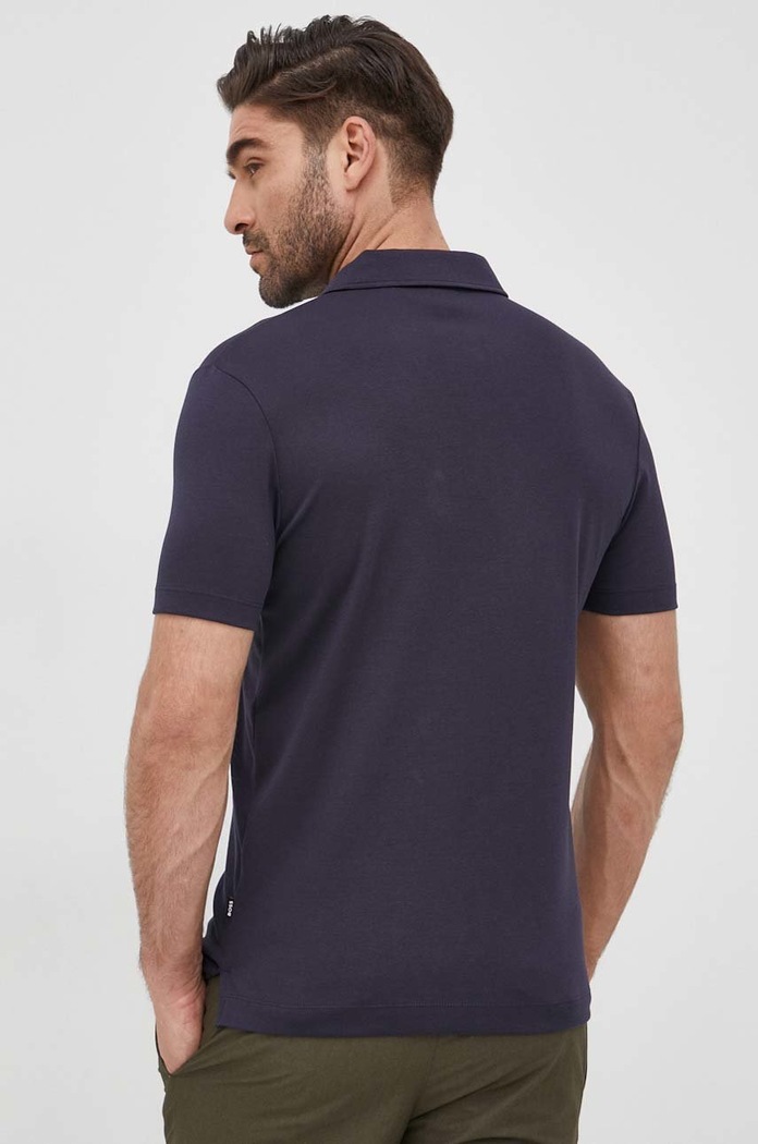 Oblačila BOSS polo majica moška bombažna 50471335 mornarsko modra