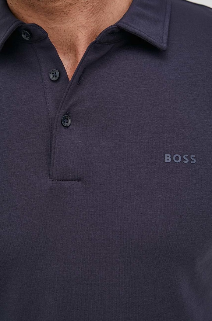 BOSS polo majica moška bombažna 50471335 mornarsko modra