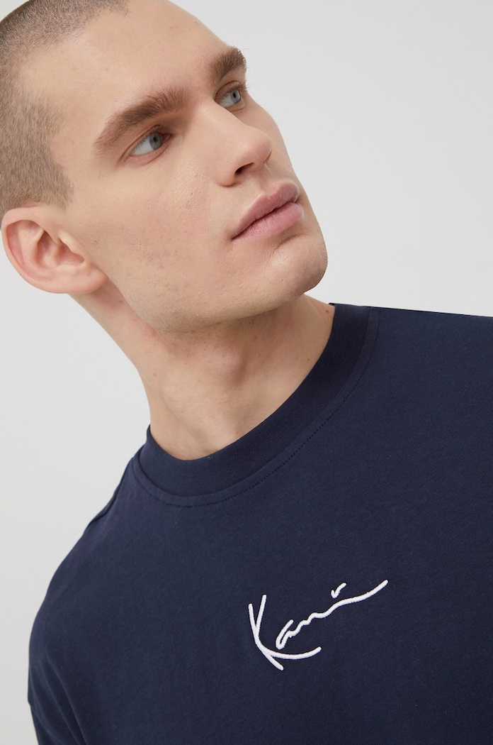 Karl Kani t-shirt bawełniany granatowy KKMQ22001NVY