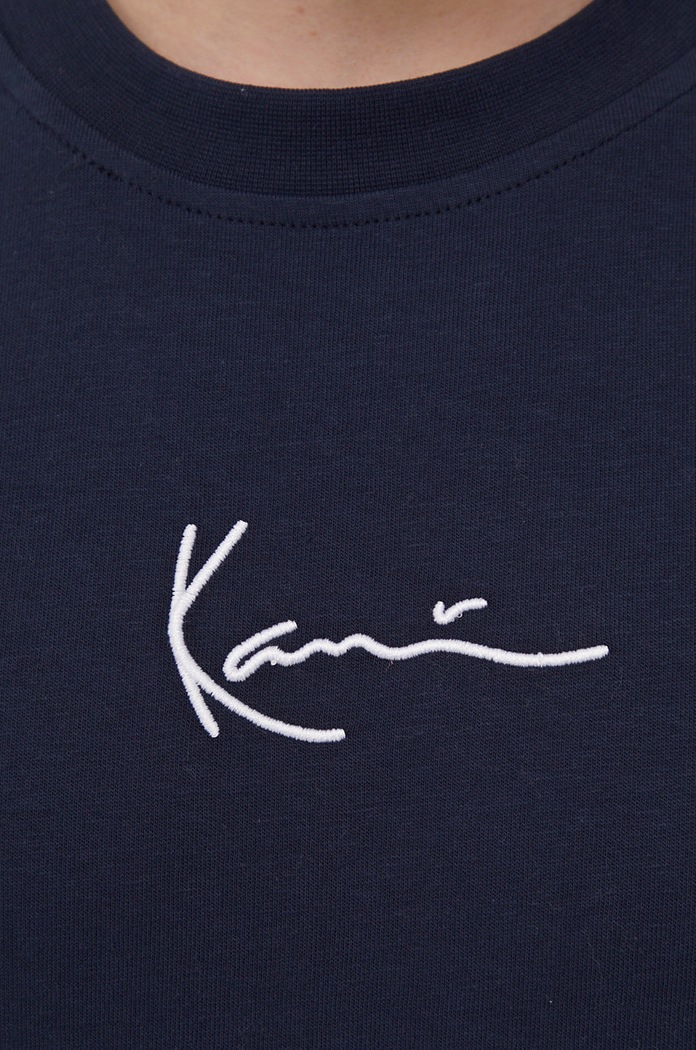 Karl Kani t-shirt bawełniany KKMQ22001NVY granatowy