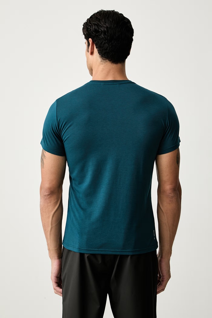 Odzież Salewa T-shirt trekkingowy męski Solidlogo Dry 00.0000027018 turkusowy
